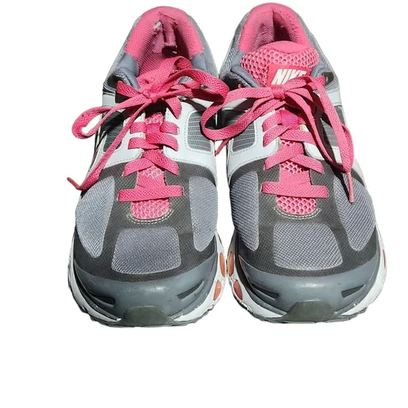 Nike Womens Gray Pink Mesh Flywire Sneakers Size US 10 - Picture 6 of 10
